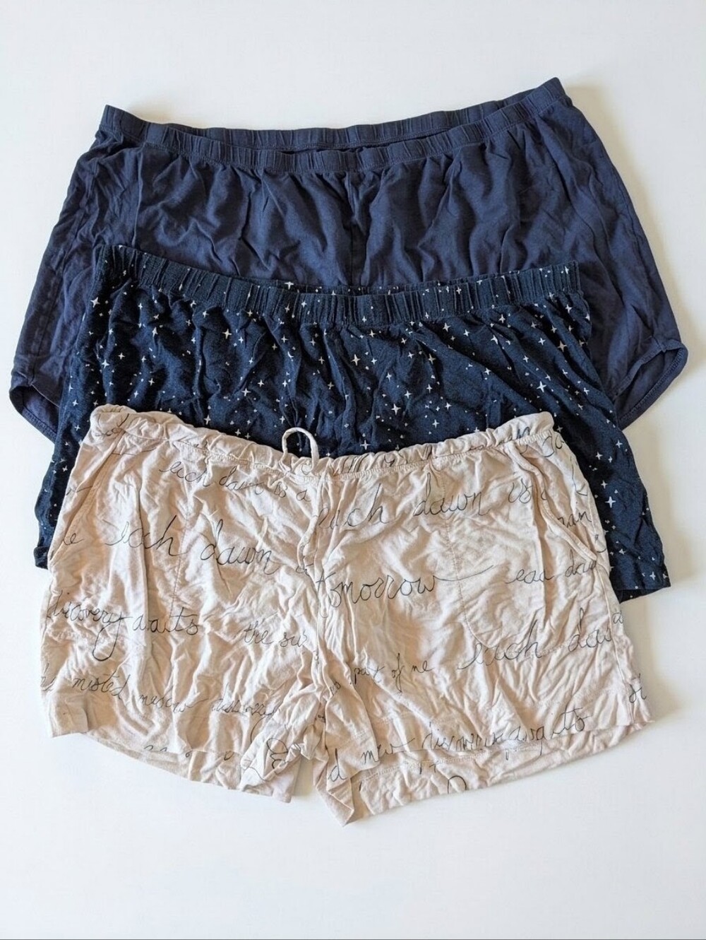 SOMA and OLD NAVY Sleep Shorts Bundle of 3 Size XXL